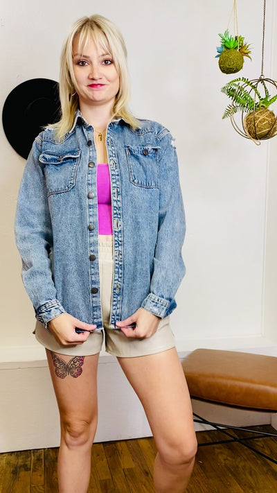 Forever and Always Denim Button Down