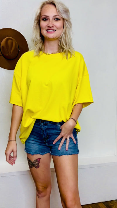 French Terry Top - Yellow