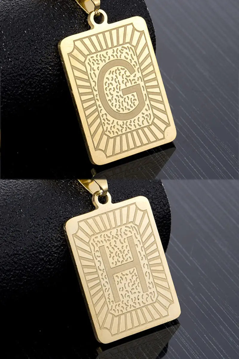 Initial Pendant Necklace - Gold-Accessories-Anatomy Clothing Boutique in Brenham, Texas