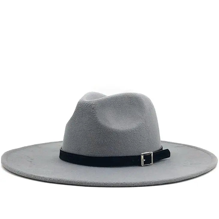 Wide Brim Panama Hat - Light Grey-Accessories-Anatomy Clothing Boutique in Brenham, Texas