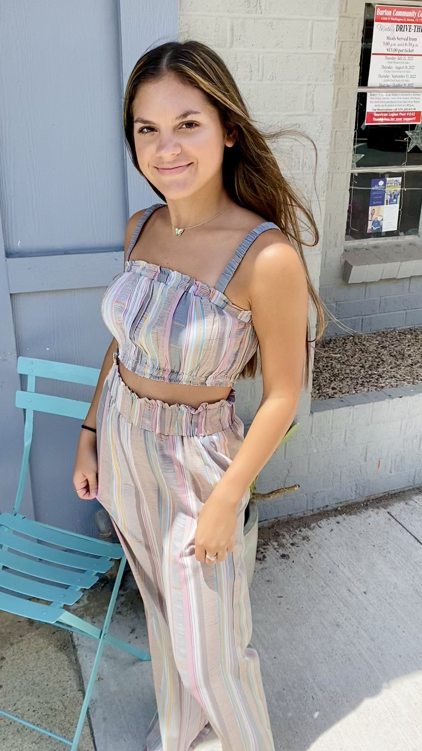 Balcony Striped Bra Top Z SUPPLY