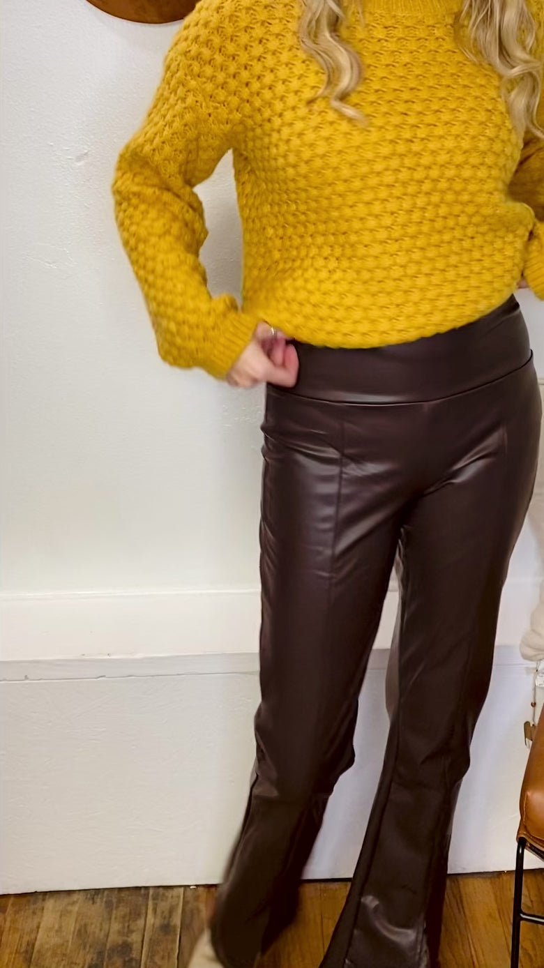 Serenity Leather Flare Pants RD