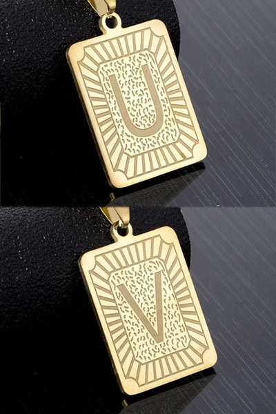 Initial Pendant Necklace - Gold-Accessories-Anatomy Clothing Boutique in Brenham, Texas