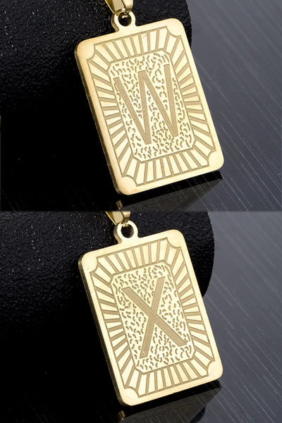 Initial Pendant Necklace - Gold-Accessories-Anatomy Clothing Boutique in Brenham, Texas