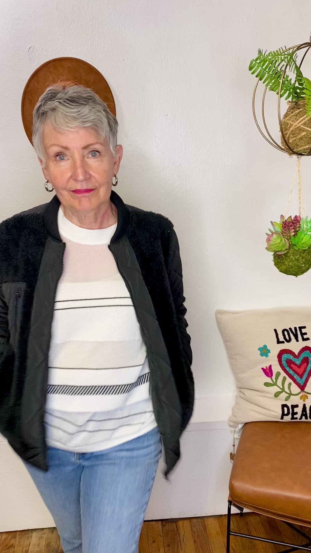 Vanessa Quilted Sherpa Jacket DEAR JOHN