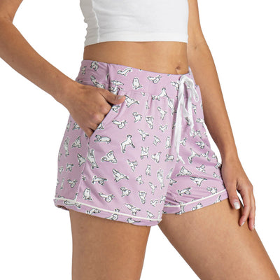 Lounge Shorts HELLO MELLO - Take A Paws-Bottoms and Jeans-Anatomy Clothing Boutique in Brenham, Texas
