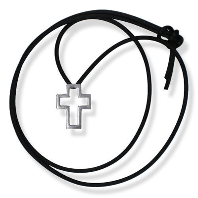 Open Cross Necklace BRADLEY KELLIE - Silver-Accessories-Anatomy Clothing Boutique in Brenham, Texas