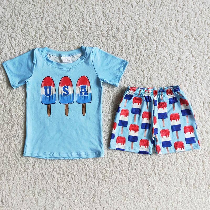 Soft Shorts Set - USA-Baby Set-Anatomy Clothing Boutique in Brenham, Texas