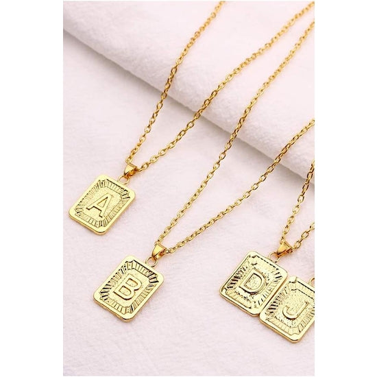 Initial Pendant Necklace - Gold-Accessories-Anatomy Clothing Boutique in Brenham, Texas
