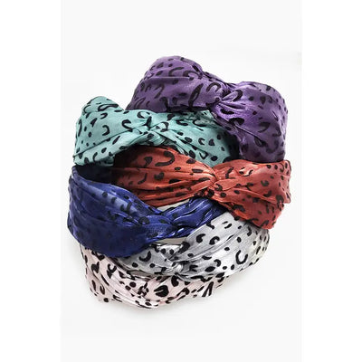 Shimmer Cheetah Headband-Accessories-Anatomy Clothing Boutique in Brenham, Texas