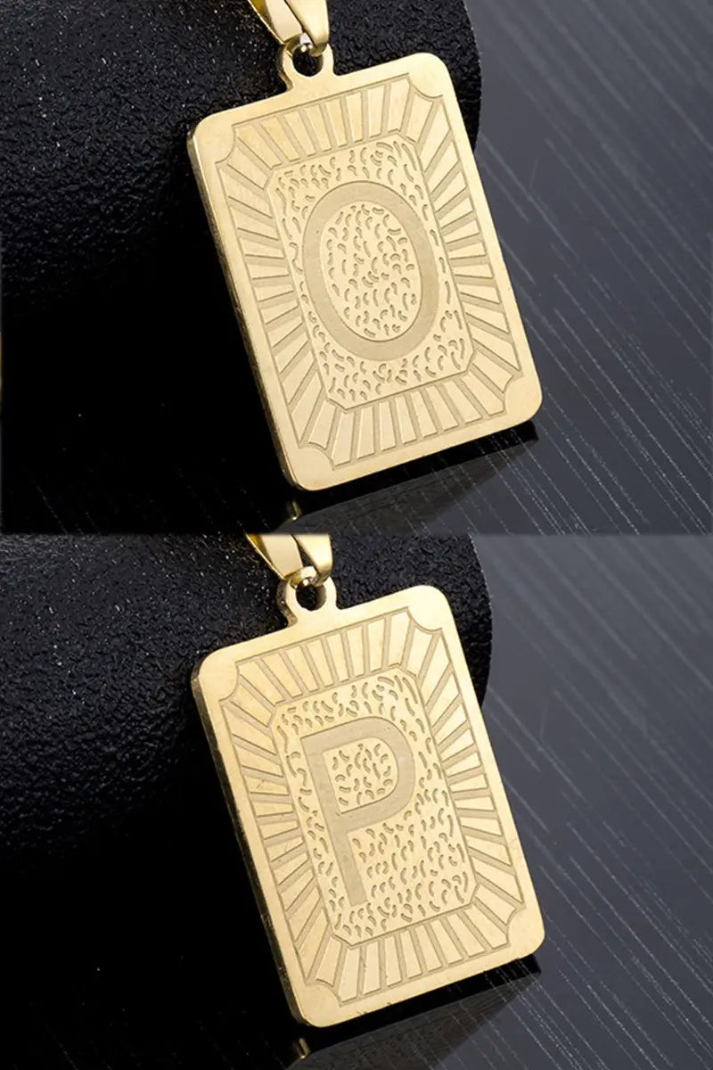Initial Pendant Necklace - Gold-Accessories-Anatomy Clothing Boutique in Brenham, Texas