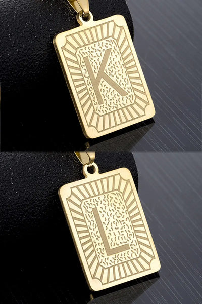 Initial Pendant Necklace - Gold-Accessories-Anatomy Clothing Boutique in Brenham, Texas