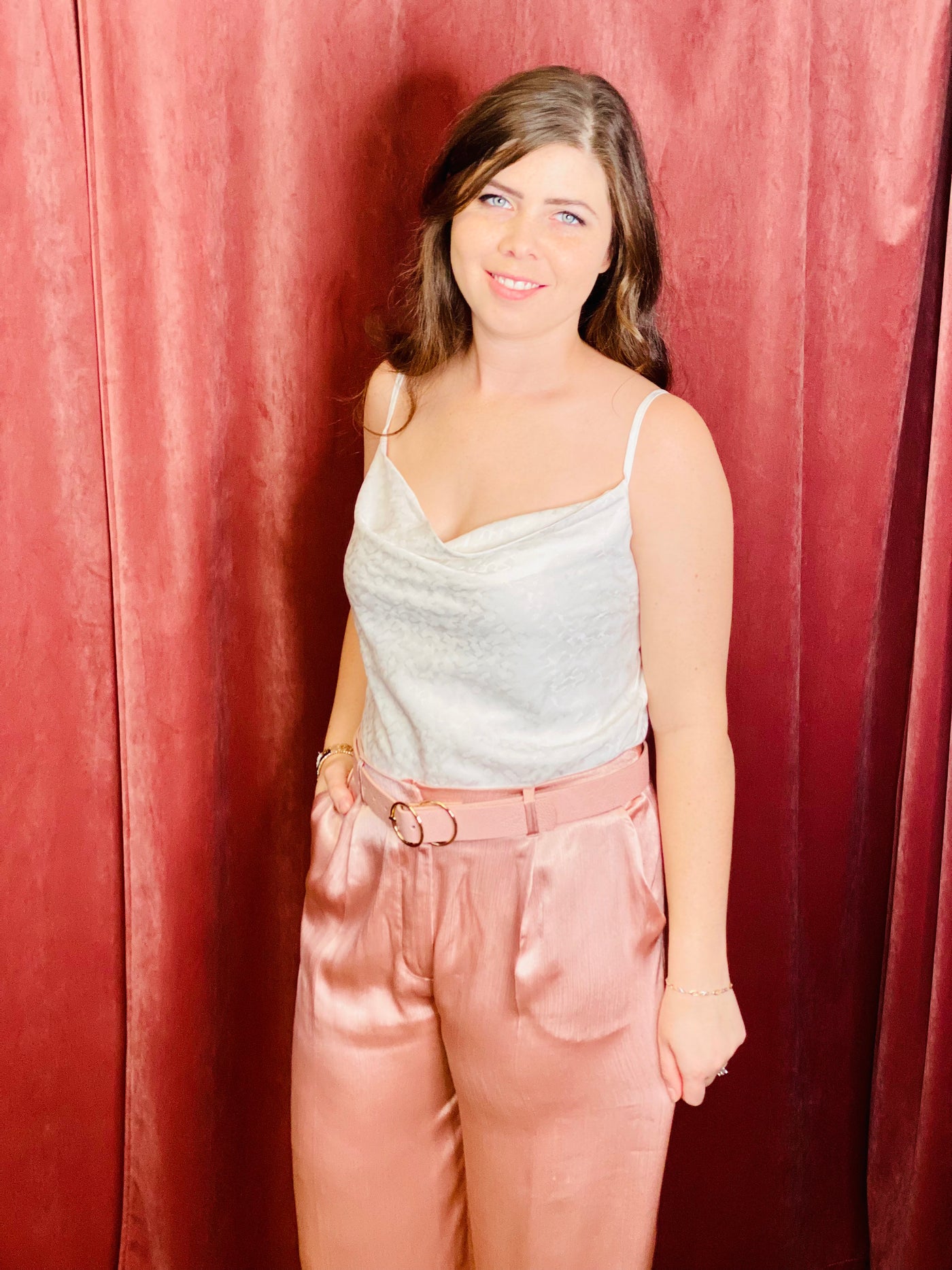 Satin Bodysuit COLLETTA-Tops-Anatomy Clothing Boutique in Brenham, Texas
