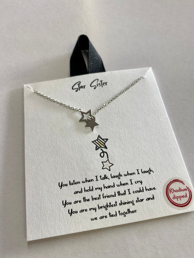 Star Sister Gift Necklace-Accessories-Anatomy Clothing Boutique in Brenham, Texas
