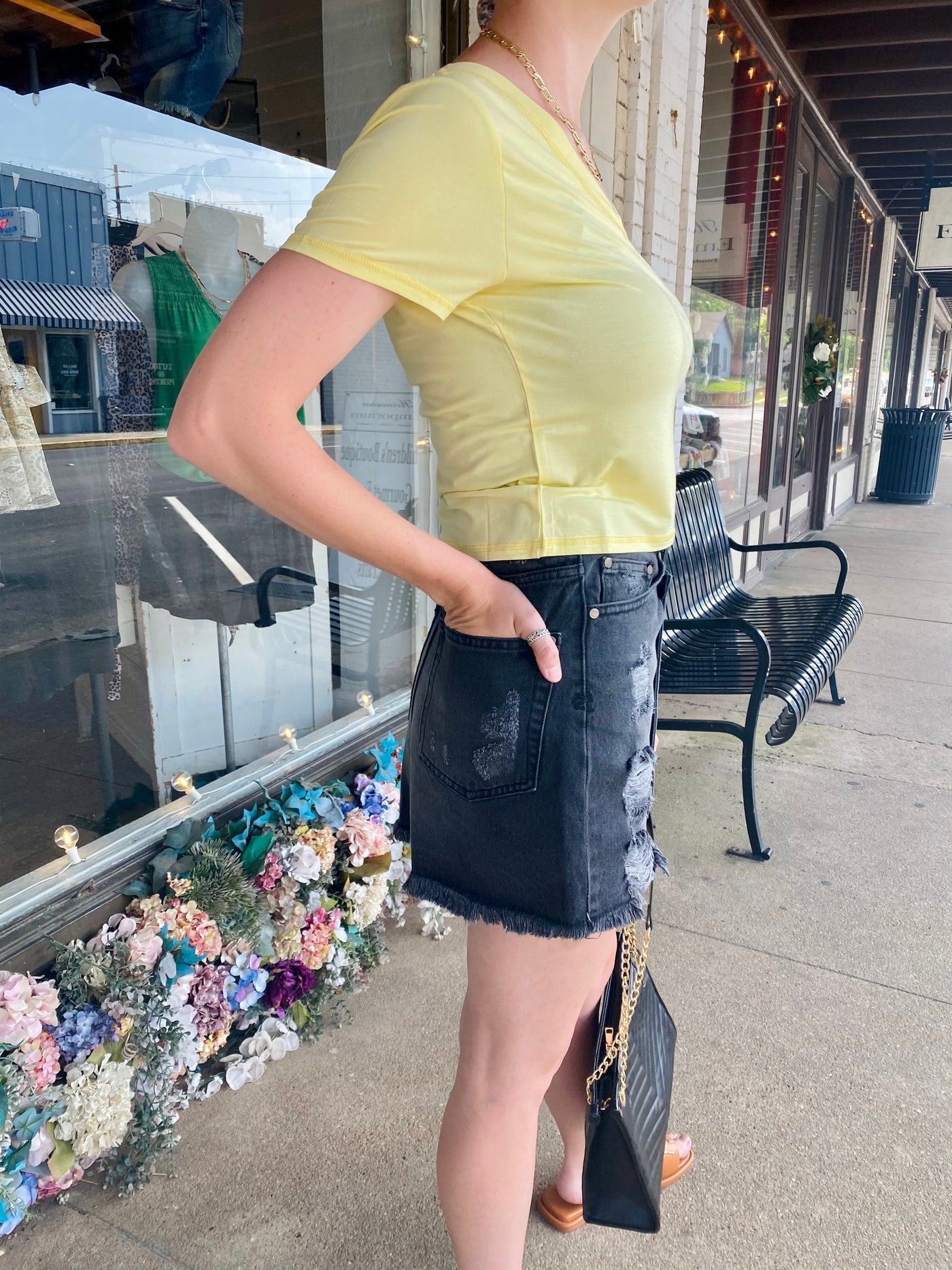 Judy Overlap Skirt by ELAN-Bottoms and Jeans-Anatomy Clothing Boutique in Brenham, Texas