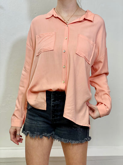 Arianna Blouse DEAR JOHN - Apricot Blush-Tops-Anatomy Clothing Boutique in Brenham, Texas