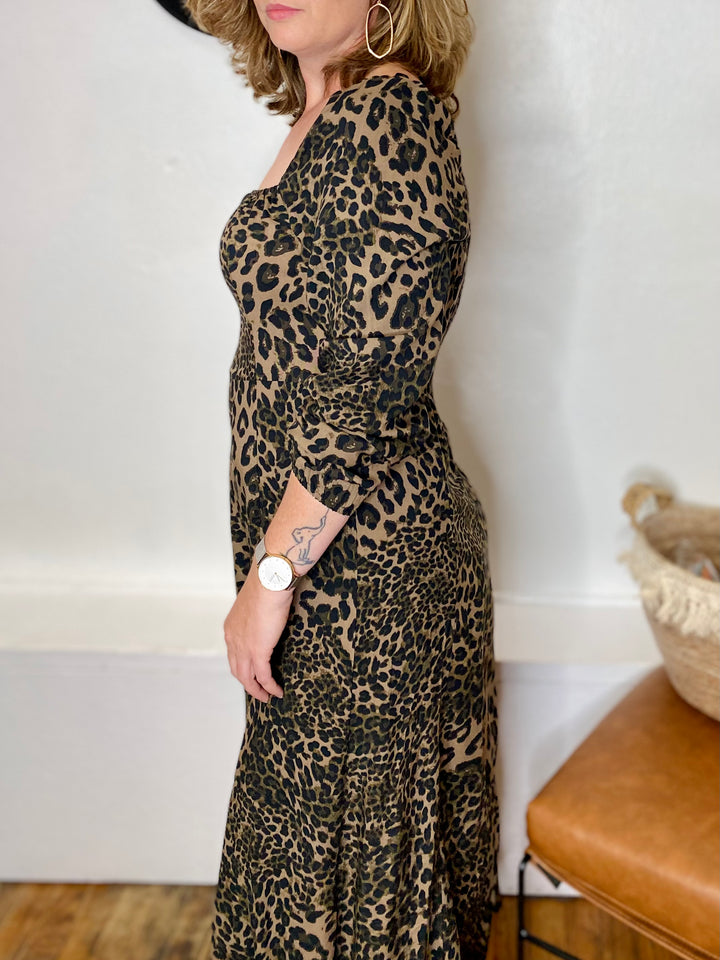 Isabelle Leopard Cub Dress DEAR JOHN-Dresses-Anatomy Clothing Boutique in Brenham, Texas