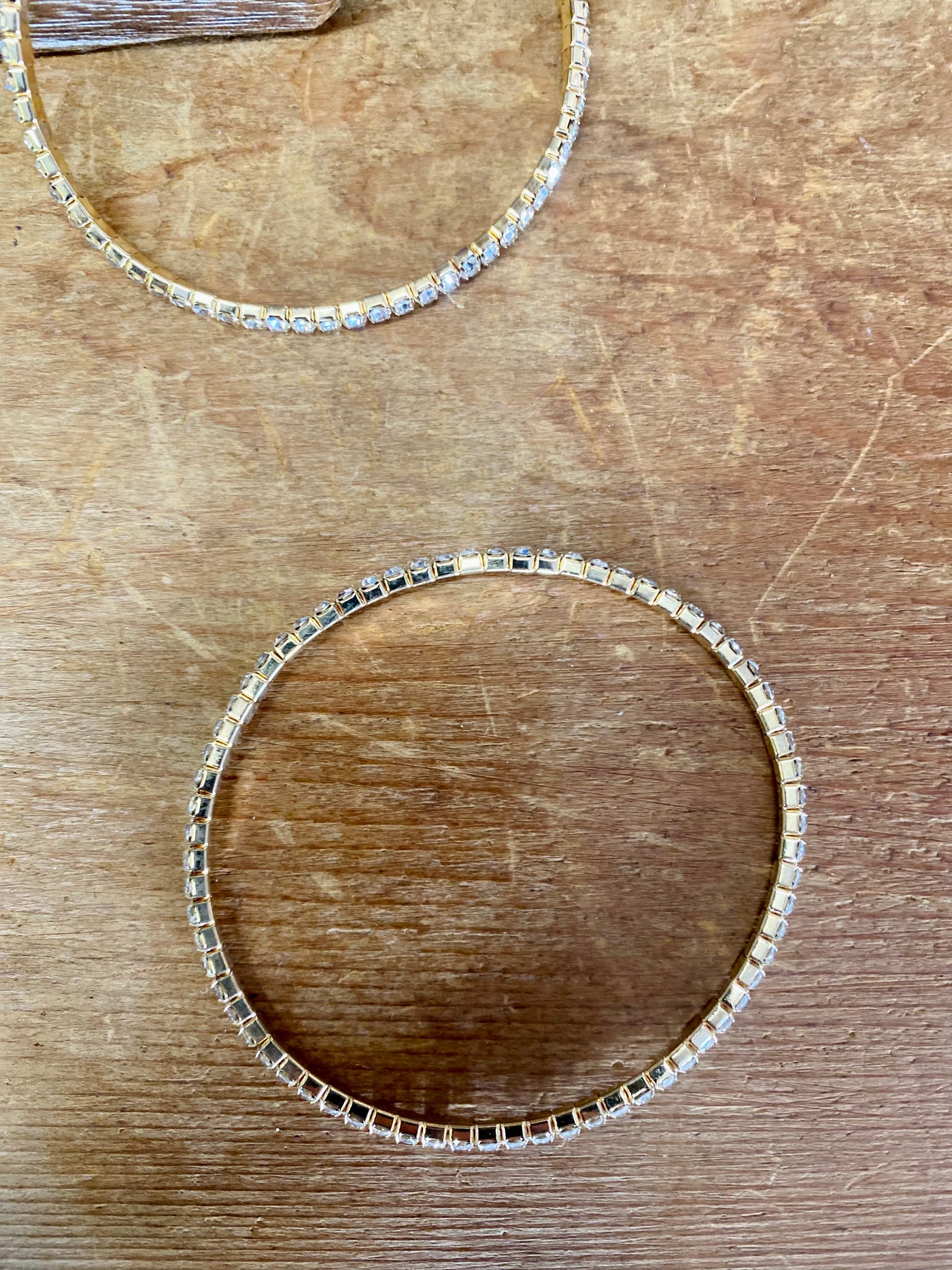 Diamond Sparkly Stretch Bracelet - Gold-Accessories-Anatomy Clothing Boutique in Brenham, Texas