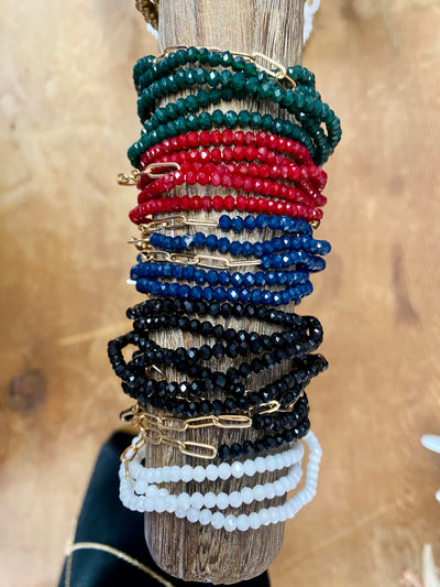 Color Bead Chain Stretch Bracelet-Accessories-Anatomy Clothing Boutique in Brenham, Texas