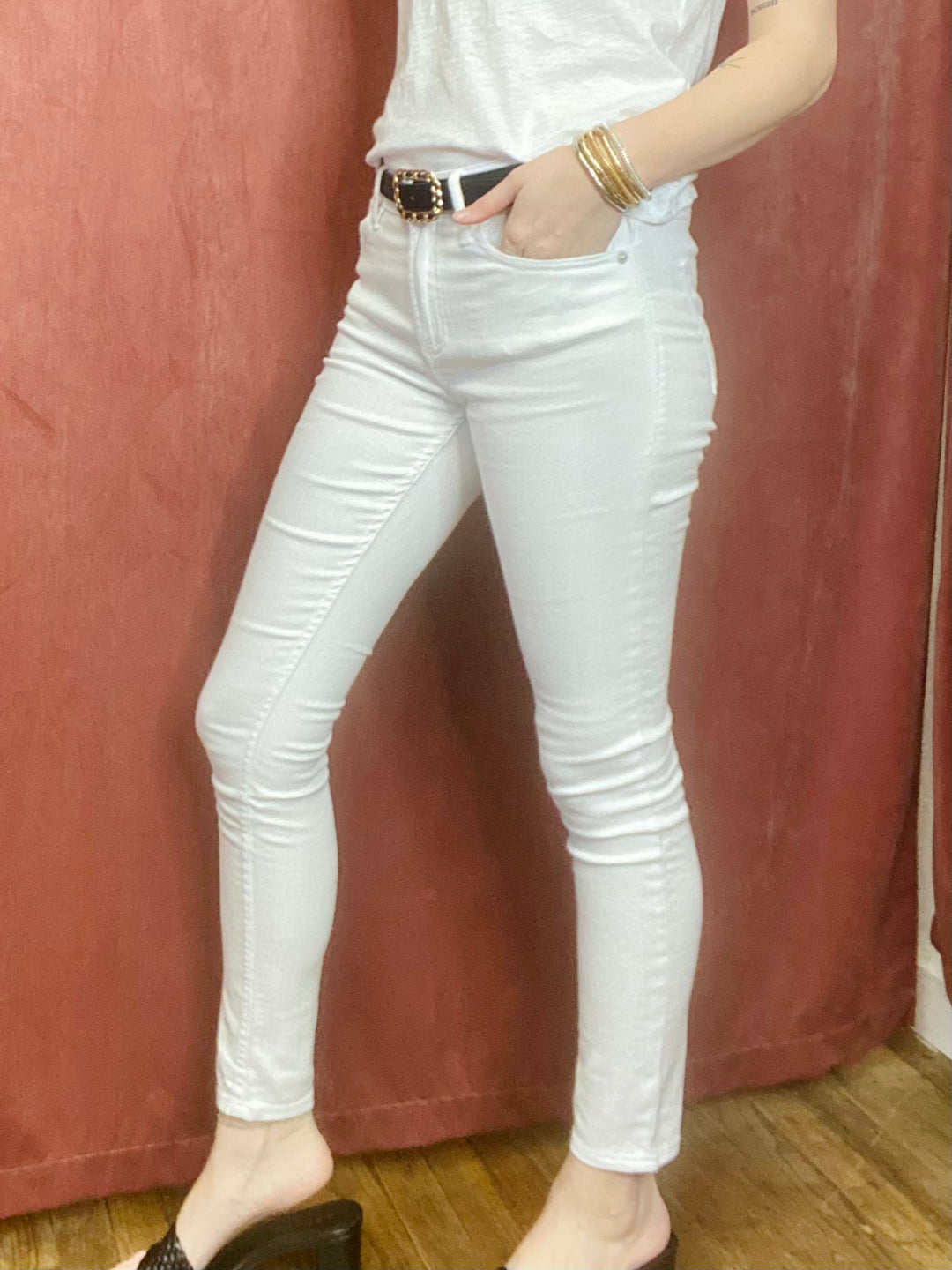 Gisele Skinny Jeans DEAR JOHN - Optic White-Bottoms and Jeans-Anatomy Clothing Boutique in Brenham, Texas