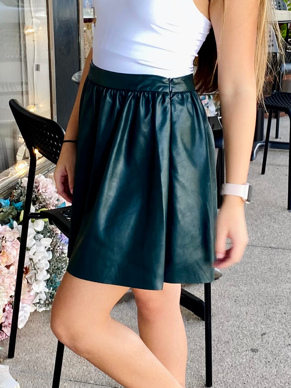 Connor Faux Leather Skirt LUCY PARIS-Bottoms and Jeans-Anatomy Clothing Boutique in Brenham, Texas