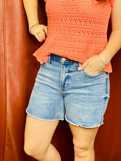 Julian High Rise Shorts DEAR JOHN-Bottoms and Jeans-Anatomy Clothing Boutique in Brenham, Texas