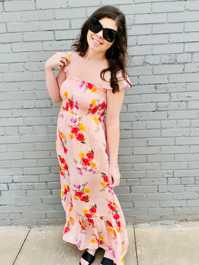 Emilie Smocked Maxi Dress DEAR JOHN - Garden-Dresses-Anatomy Clothing Boutique in Brenham, Texas