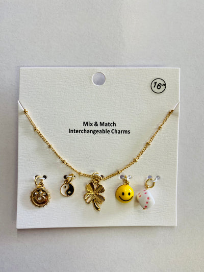Interchangeable Charms Necklace-Accessories-Anatomy Clothing Boutique in Brenham, Texas