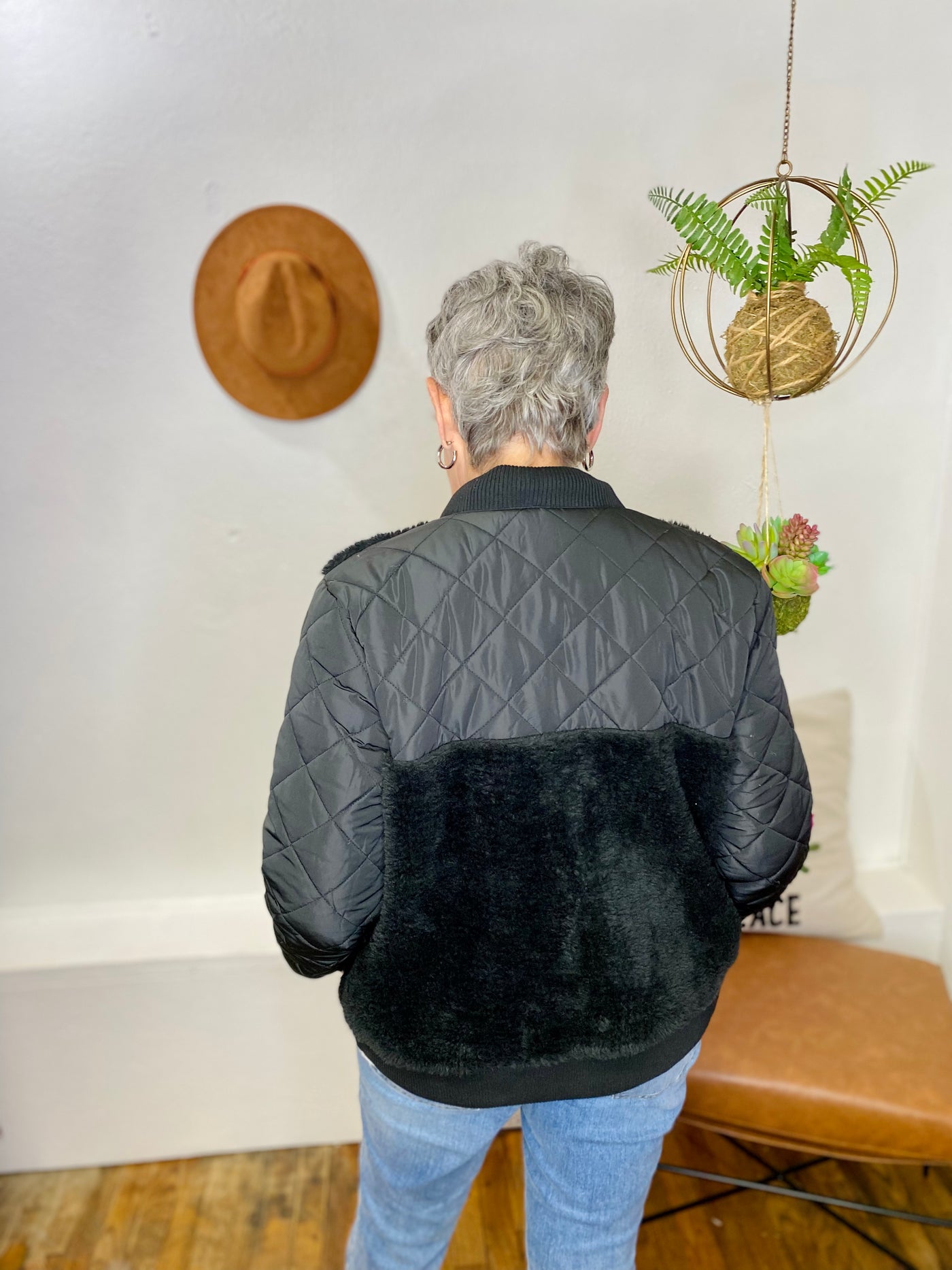 Vanessa Quilted Sherpa Jacket DEAR JOHN-Tops-Anatomy Clothing Boutique in Brenham, Texas