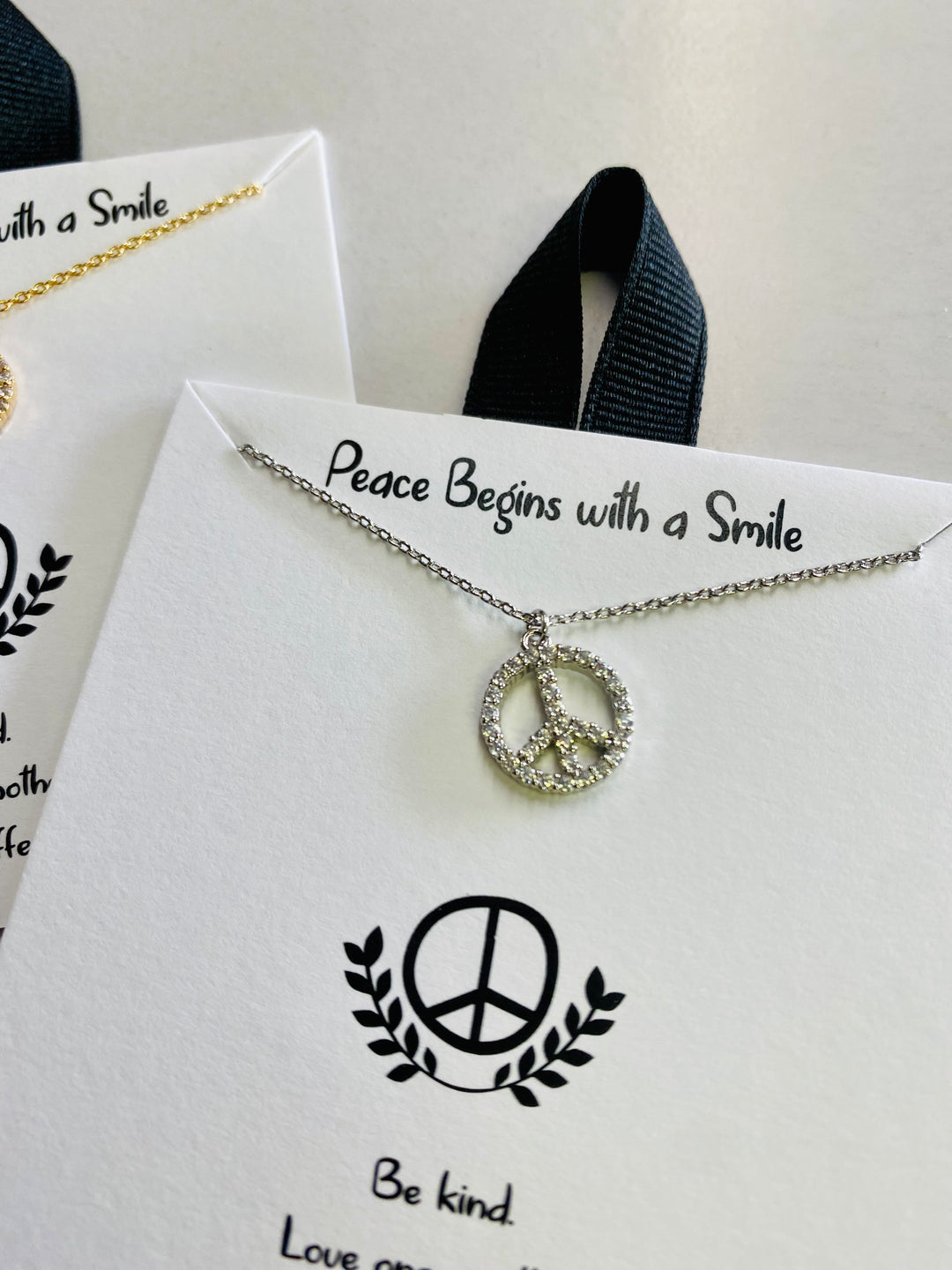 Peace Smile Gift Necklace-Accessories-Anatomy Clothing Boutique in Brenham, Texas