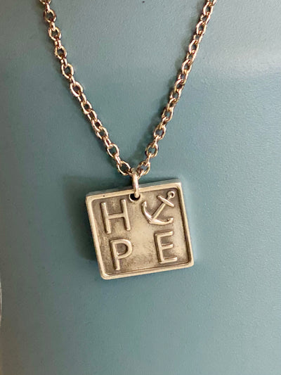 Hope Anchored Necklace BRADLEY KELLIE - Silver-Accessories-Anatomy Clothing Boutique in Brenham, Texas