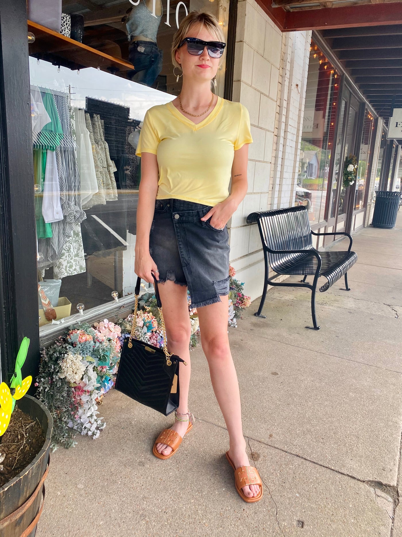 Judy Overlap Skirt by ELAN-Bottoms and Jeans-Anatomy Clothing Boutique in Brenham, Texas