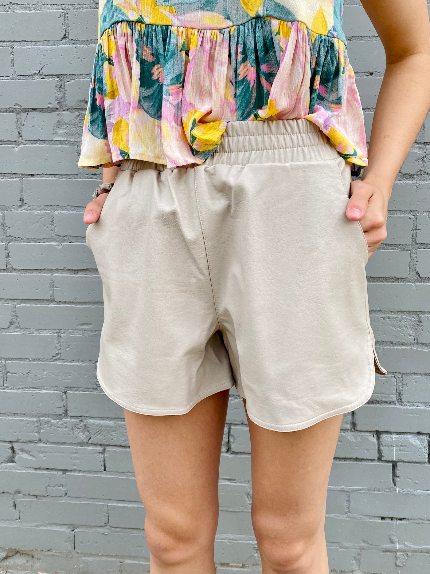 Lucy Leather Shorts COLLETTA-Bottoms and Jeans-Anatomy Clothing Boutique in Brenham, Texas