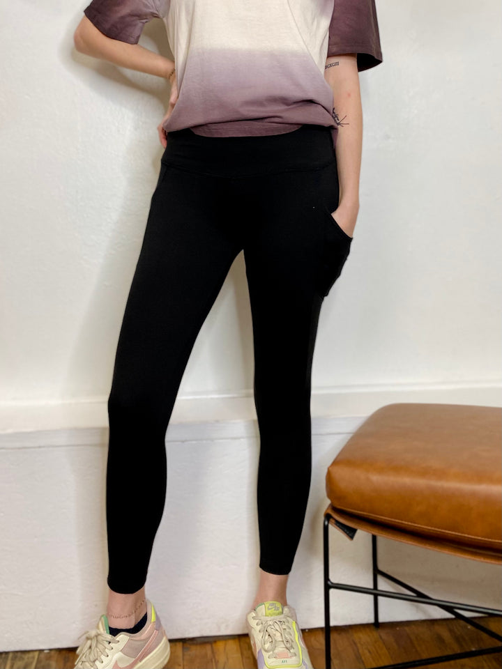 Erin Butter Leggings - Black-Bottoms and Jeans-Anatomy Clothing Boutique in Brenham, Texas