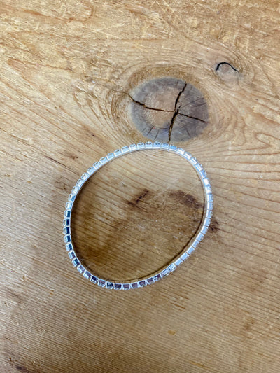 Diamond Sparkly Stretch Bracelet - Silver-Accessories-Anatomy Clothing Boutique in Brenham, Texas